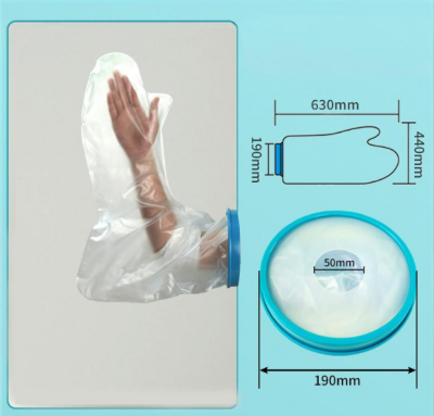 Full Arm Waterproof Shower Sleeve for Adults – Long Cast Protector for Hand, Wrist, Elbow & Forearm During Bathing or Water Activities (Blue) - Image 6