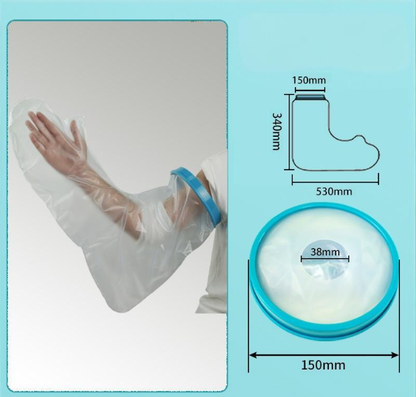 Full Arm Waterproof Shower Sleeve for Kids – Reusable Cast Protector for Hand, Wrist, Elbow & Forearm During Bathing or Water Activities (Blue)  - Image 6
