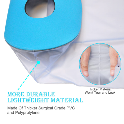 Full Leg Waterproof Shower Sleeve for Kids – Reusable Cast Protector for Foot, Calf, Knee & Thigh During Bathing or Water Activities (Blue)   - Image 3