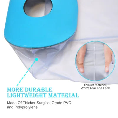 Full Leg Waterproof Shower Sleeve for Kids – Reusable Cast Protector for Foot, Calf, Knee & Thigh During Bathing or Water Activities (Blue)   - Image 3