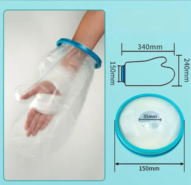 Waterproof Shower Glove for Adults – Reusable Cast & Bandage Protector for Hand, Wrist and Fingers During Bathing or Water Activities (Blue) - Image 6