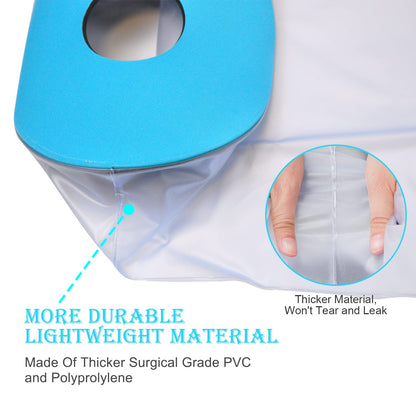 Lower Leg Waterproof Shower Sleeve for Kids – Reusable Cast Protector for Calf, Ankle & Foot During Bathing or Water Activities (Blue) - Image 3
