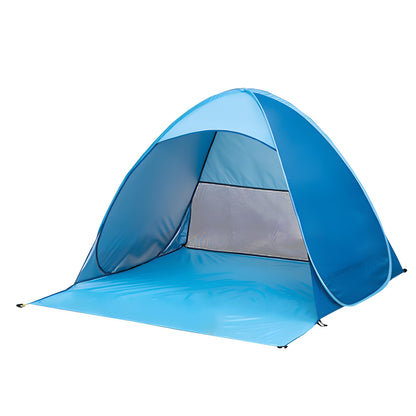 Pop Up Beach Tent: 2-3 Person UPF 50+ Sun Shelter with Carry Bag – Quick-Setup Shade for Beach/Camping(L)