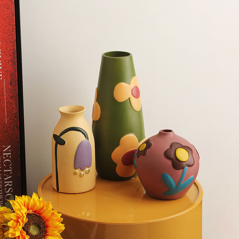 Morandi Painted Ceramic Vase Set (3-Piece) – Modern Home Decor for Flowers | Other Luxury Styles Available in Store - Image 2