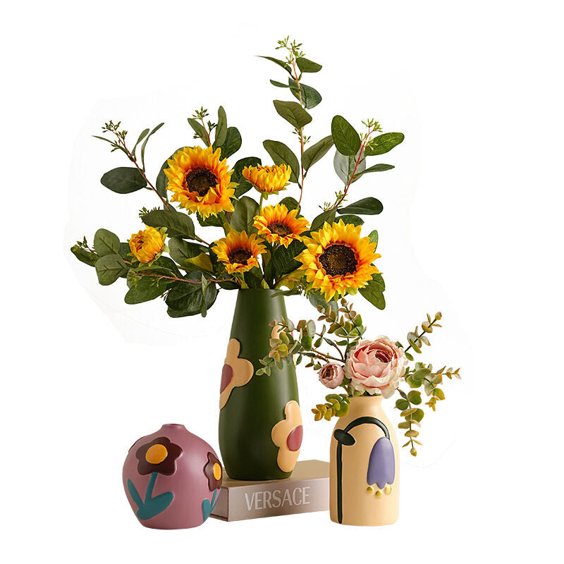 Morandi Painted Ceramic Vase Set (3-Piece) – Modern Home Decor for Flowers | Other Luxury Styles Available in Store - Image 3