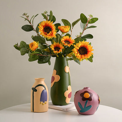 Morandi Painted Ceramic Vase Set (3-Piece) – Modern Home Decor for Flowers | Other Luxury Styles Available in Store - Image 4