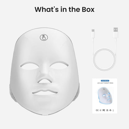 7-Color Facial Light Mask for Home Skincare – Rechargeable LED Beauty Device with 270 LEDs, One-Touch Control & Auto-Timer (Black with Rose Gold Trim)   | Other Colors Available in Store - Image 8