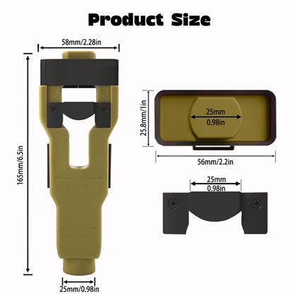 Green Door Latch Mortise Tool – Professional Stainless Steel & ABS Installation Kit for 1-3/4" or 1-3/8" Doors | Accurate Cutting Template with Anti-Slip Handle - Image 2
