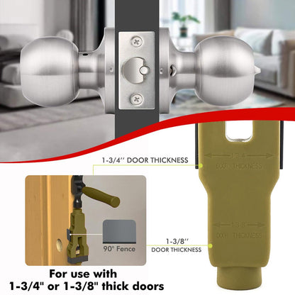 Green Door Latch Mortise Tool – Professional Stainless Steel & ABS Installation Kit for 1-3/4" or 1-3/8" Doors | Accurate Cutting Template with Anti-Slip Handle - Image 5
