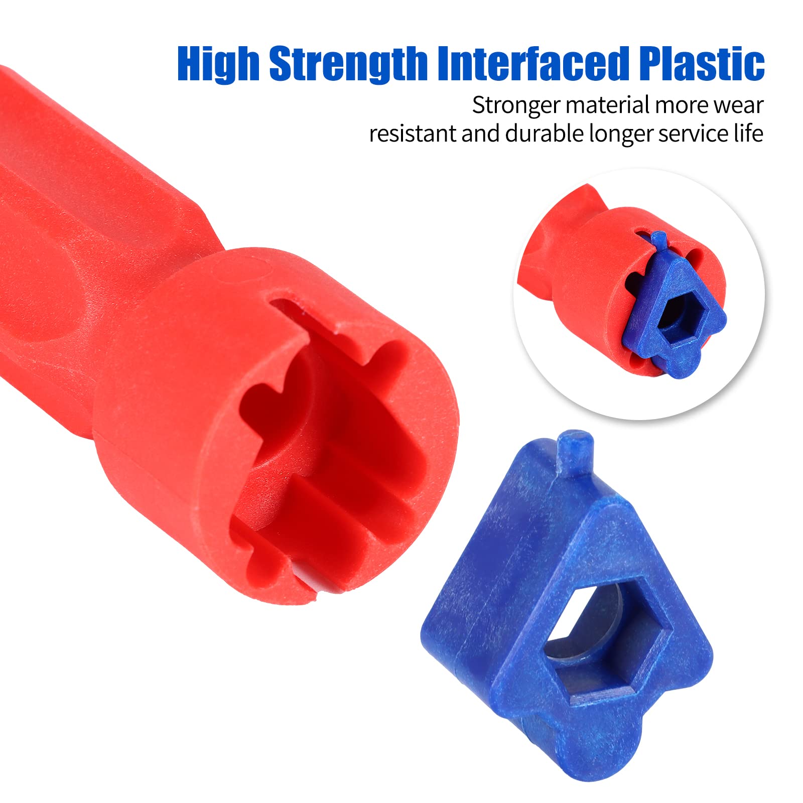 Universal Toilet Seat Installation Wrench – 10/13/17mm Adjustable Bathroom Repair Tool with Rotating Joint, Non-Slip Handle, Compact Design (Red) - Image 4
