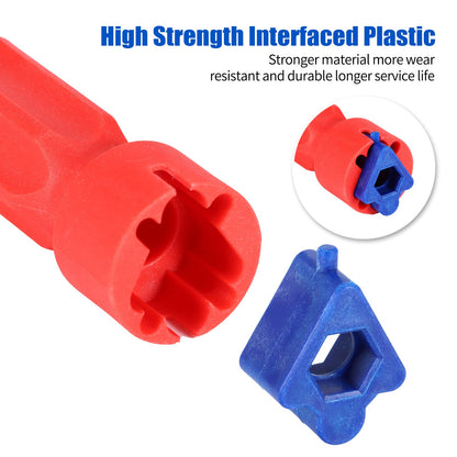 Universal Toilet Seat Installation Wrench – 10/13/17mm Adjustable Bathroom Repair Tool with Rotating Joint, Non-Slip Handle, Compact Design (Red) - Image 4