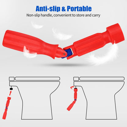 Universal Toilet Seat Installation Wrench – 10/13/17mm Adjustable Bathroom Repair Tool with Rotating Joint, Non-Slip Handle, Compact Design (Red) - Image 6
