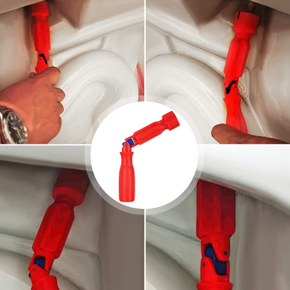 Universal Toilet Seat Installation Wrench – 10/13/17mm Adjustable Bathroom Repair Tool with Rotating Joint, Non-Slip Handle, Compact Design (Red) - Image 7