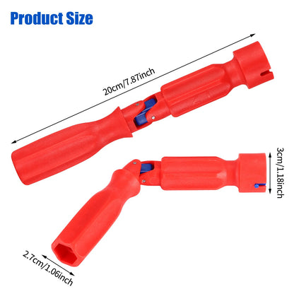 Universal Toilet Seat Installation Wrench – 10/13/17mm Adjustable Bathroom Repair Tool with Rotating Joint, Non-Slip Handle, Compact Design (Red) - Image 8