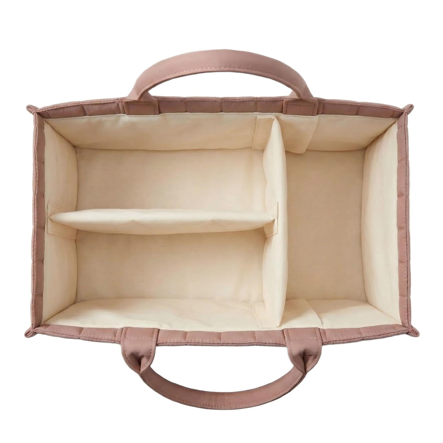 Large Baby Diaper Caddy Organizer – Stylish Storage Basket for Nursery, Changing Table & Travel – Portable Urn for Diapers, Wipes, Toys & Essentials (Pink) - Image 2