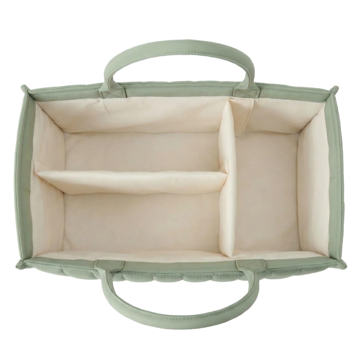 Large Baby Diaper Caddy Organizer – Stylish Storage Basket for Nursery, Changing Table & Travel – Portable Urn for Diapers, Wipes, Toys & Essentials (Green) - Image 2