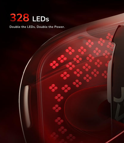 High-Performance 3D LED Beauty Mask – 4 Light Modes, 328 LEDs, Wireless Operation, Adjustable Timer, Lightweight & Flexible Fit – Reveal Radiant Skin (Brown) - Image 4