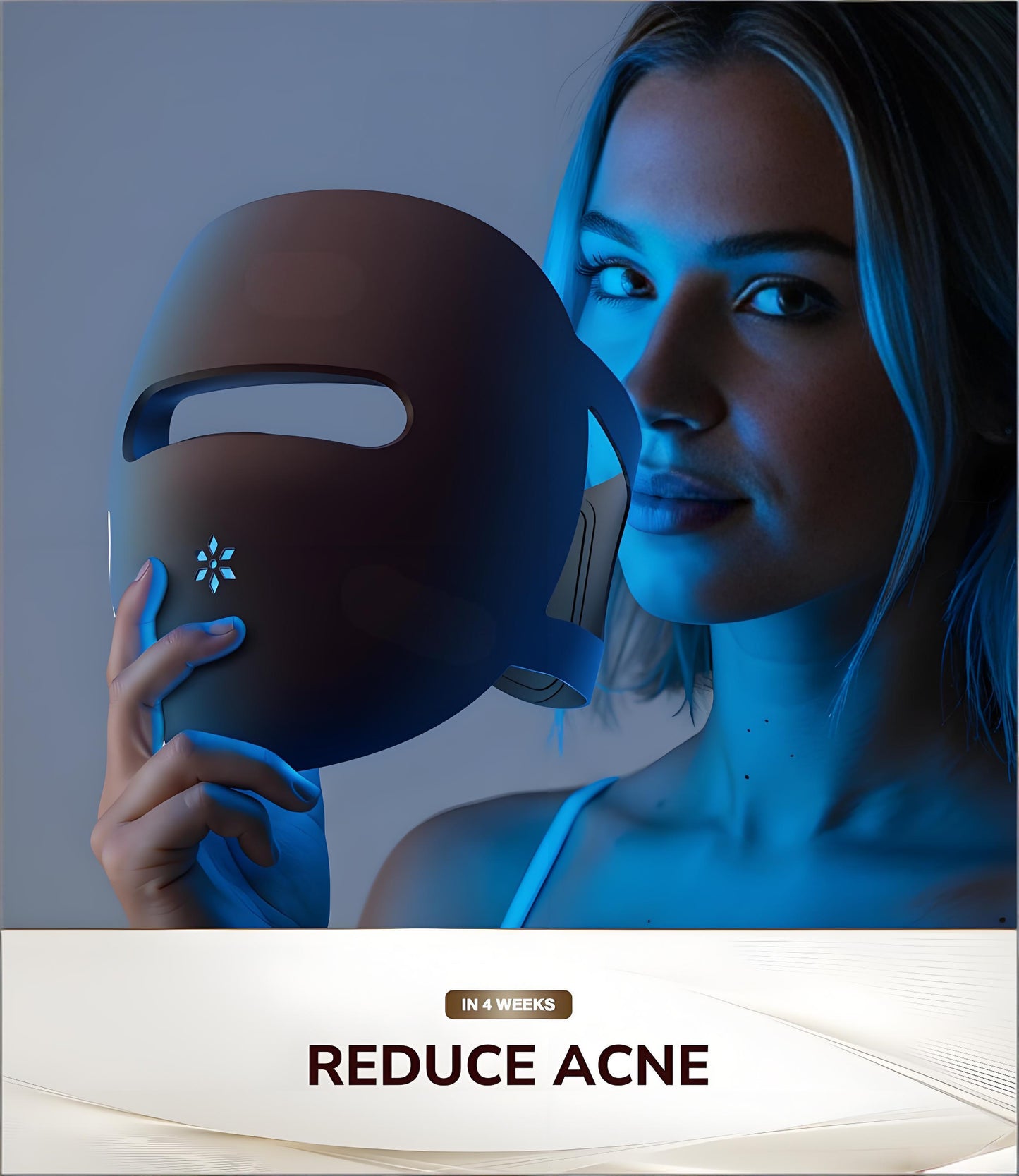 High-Performance 3D LED Beauty Mask – 4 Light Modes, 328 LEDs, Wireless Operation, Adjustable Timer, Lightweight & Flexible Fit – Reveal Radiant Skin (Brown) - Image 8