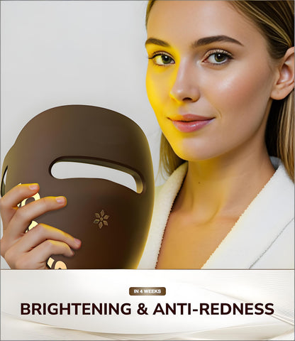 High-Performance 3D LED Beauty Mask – 4 Light Modes, 328 LEDs, Wireless Operation, Adjustable Timer, Lightweight & Flexible Fit – Reveal Radiant Skin (Brown) - Image 9