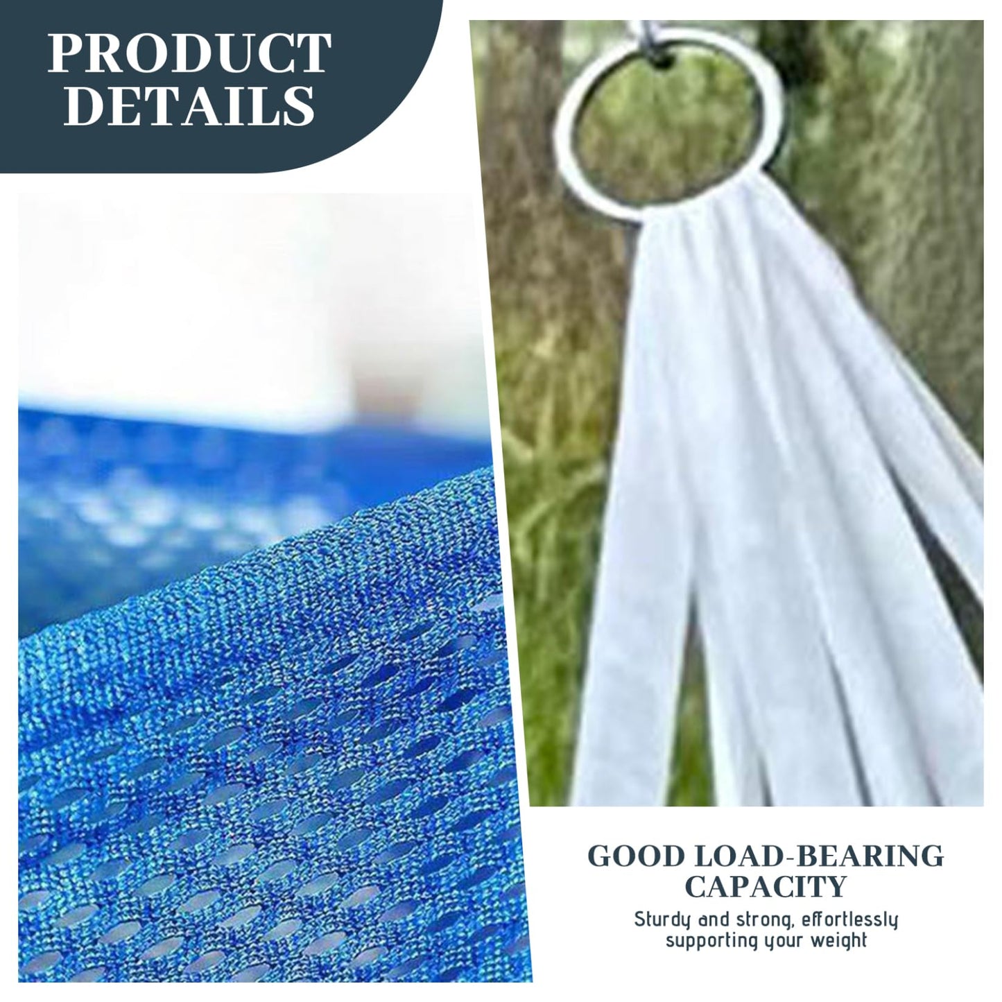 Outdoor Nylon Hammock with Tree Straps – Portable Mesh Hanging Bed for Camping, Beach, Garden, Lightweight & Durable Swing Chair (Green) - Image 3