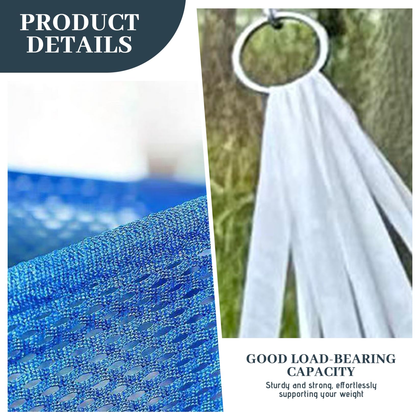Outdoor Nylon Hammock with Tree Straps – Portable Mesh Hanging Bed for Camping, Beach, Garden, Lightweight & Durable Swing Chair (Green) - Image 3