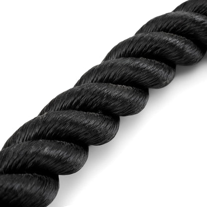 Heavy-Duty Dual-Handle Triceps Rope for Cable Machine – Braided Nylon Fitness Attachment with Rubber Ends (Black) - Image 6