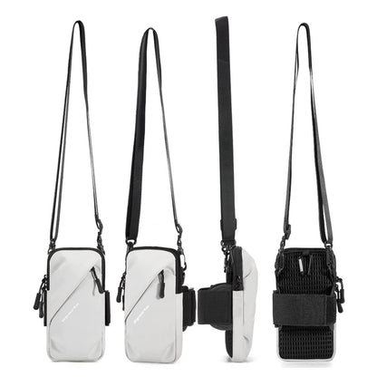 Universal Running Phone Arm Band – Waterproof, Dual Pocket, Adjustable Strap, Breathable Mesh, Fits Phones Up to 6.7 Inches, Crossbody & Waist Clip (Grey) - Image 8