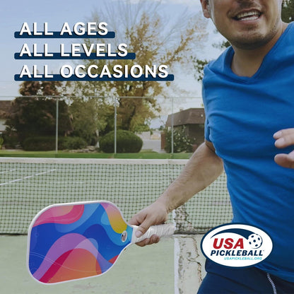 Pickleball Paddle Set with 4 Balls – Fiberglass Surface, Lightweight Grip | Indoor & Outdoor Play  - Image 7