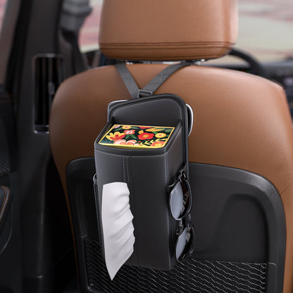 Car Seat Storage Organizer: Side-Mount Tissue Holder with Mesh Pockets – Waterproof Cup/Wallet Organizer for Cars/SUVs (Black) - Image 6