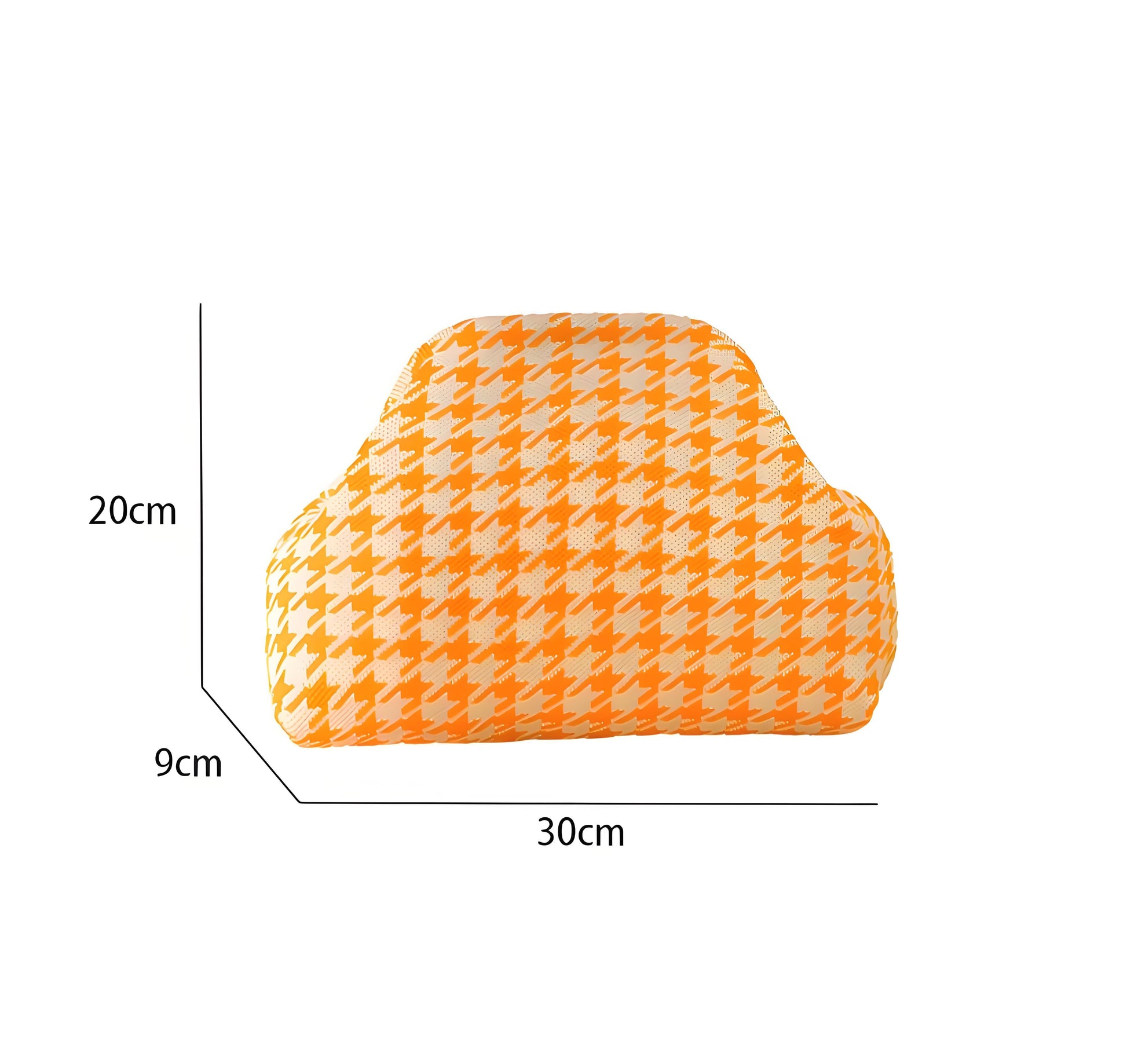 Houndstooth Knit Cloud Bag: Commute & Daily Handbag, Portable Storage Clutch (Mango Yellow) | Other Colors Available in Store - Image 2