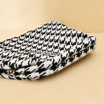 Houndstooth Knit Cloud Bag: Commute & Daily Handbag, Portable Storage Clutch (Black) | Other Colors Available in Store - Image 5