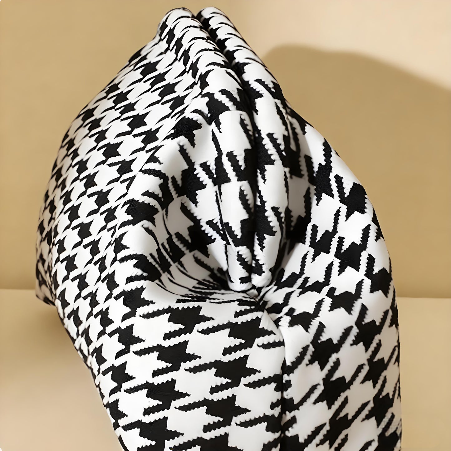 Houndstooth Knit Cloud Bag: Commute & Daily Handbag, Portable Storage Clutch (Black) | Other Colors Available in Store - Image 7
