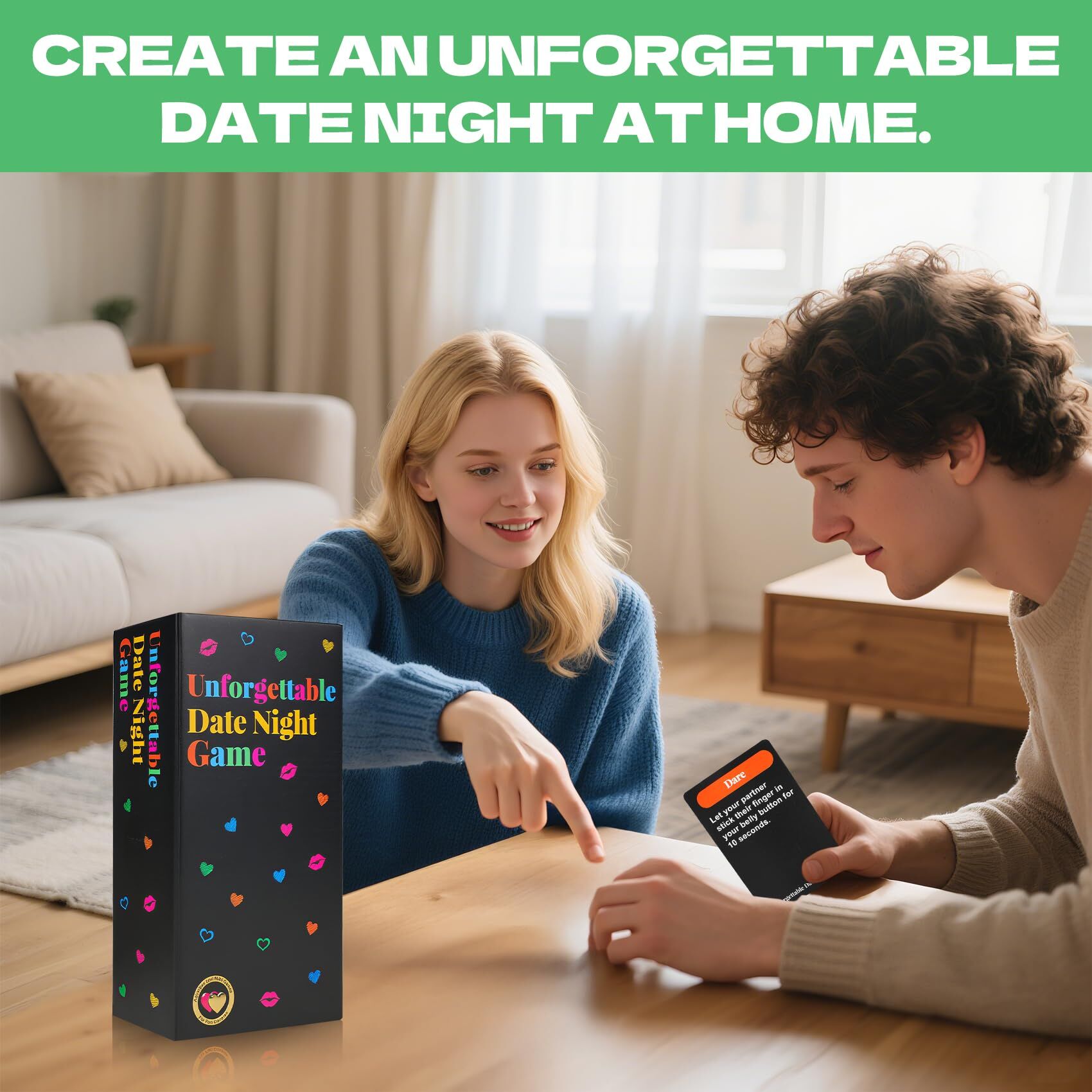 Unforgettable Date Night Game – 300-Card Couple Card Game with Spinner for Romance, Laughter & Connection | Other Fun Games Available In-Store - Image 2