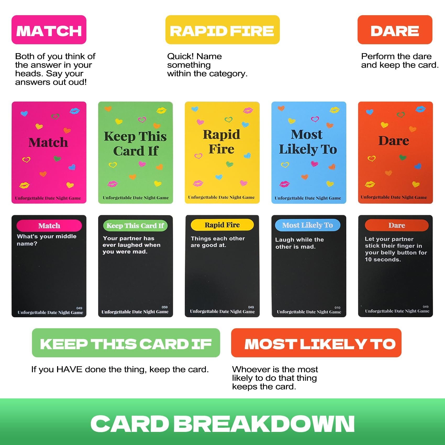 Unforgettable Date Night Game – 300-Card Couple Card Game with Spinner for Romance, Laughter & Connection | Other Fun Games Available In-Store - Image 5