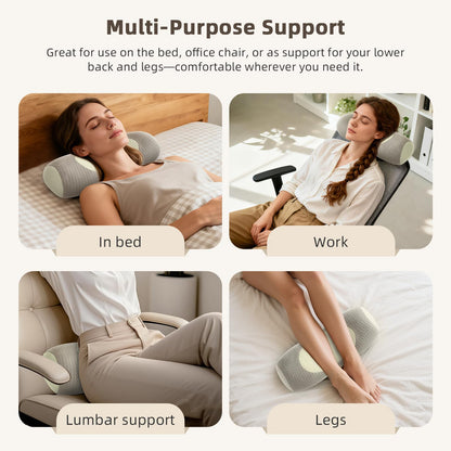 Organic Buckwheat Cervical Pillow – Ergonomic Neck Support for Side and Back Sleepers, Adjustable Firmness with Removable Cover, Natural Pain Relief for Neck and Shoulder Tension (Warm White) - Image 6