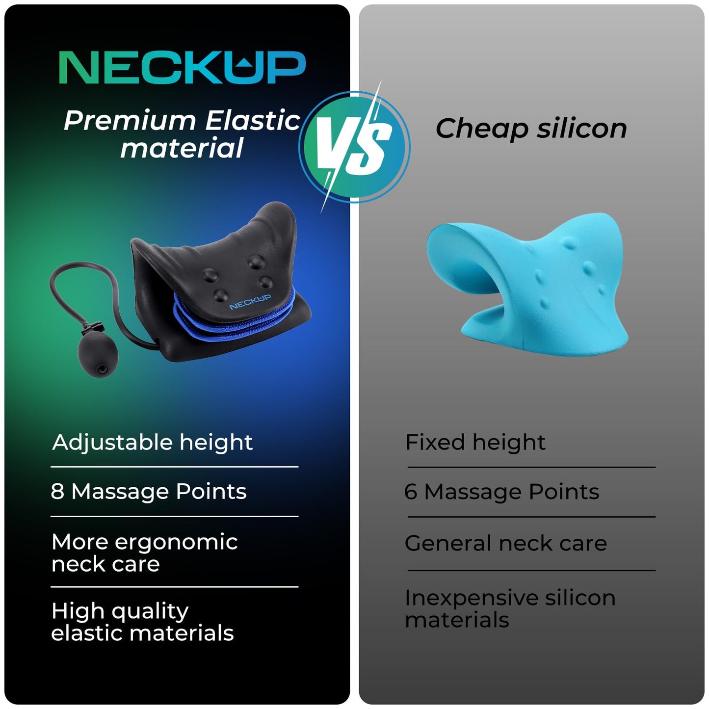 Adjustable Airbag Neck Stretcher – Ergonomic Cervical Traction Pillow with 8 Massage Points for Neck Pain Relief, Portable Spinal Alignment Device for Home, Office, and Travel Use (Black)  - Image 6