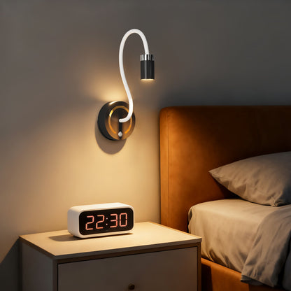 Rechargeable Motion Sensor Night Light – DIY Silicone Hose Lamp for Bedroom & Desk (Black) | Other Colors Available in Store - Image 9