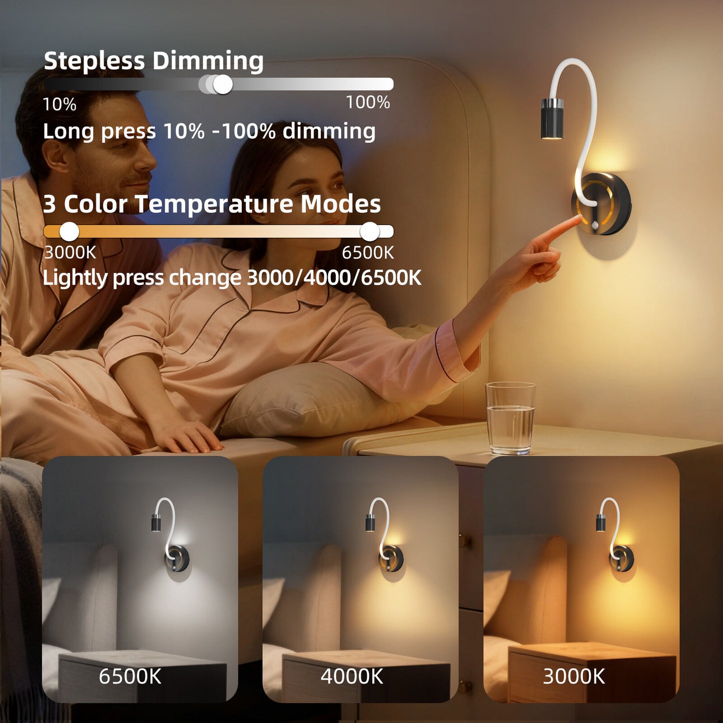 Rechargeable Motion Sensor Night Light – DIY Silicone Hose Lamp for Bedroom & Desk (Red) | Other Colors Available in Store - Image 7