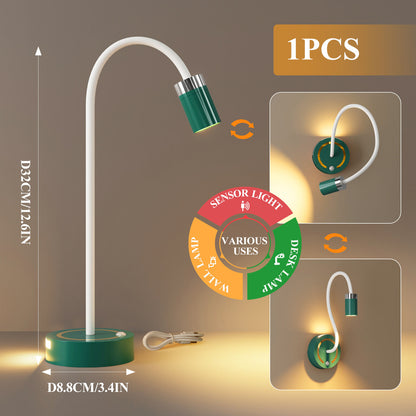 Rechargeable Motion Sensor Night Light – DIY Silicone Hose Lamp for Bedroom & Desk (Green) | Other Colors Available in Store - Image 2
