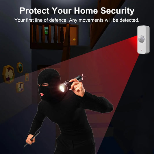 Smart WiFi Motion Sensor with App Alerts – 128° Detection, 6m Range, No Hub Required, Voice Control & Automation (White) - Image 4