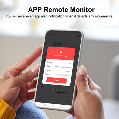 Smart WiFi Motion Sensor with App Alerts – 128° Detection, 6m Range, No Hub Required, Voice Control & Automation (White) - Image 5