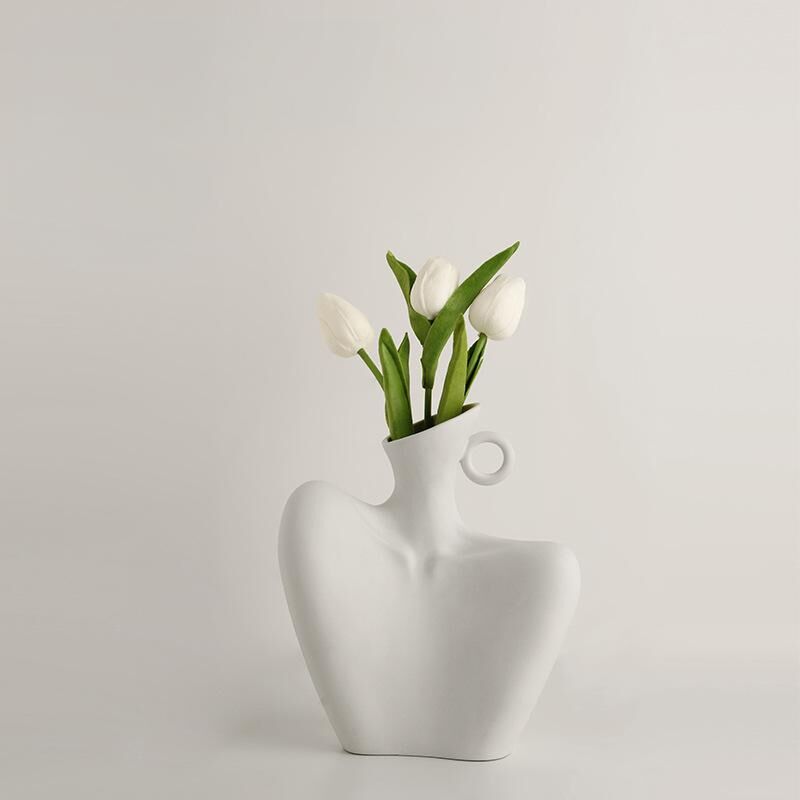 Wabi-Sabi Human Form Vase Set (Black & White) – Artistic Home Decor for Flowers | Other Luxury Styles Available in Store - Image 4