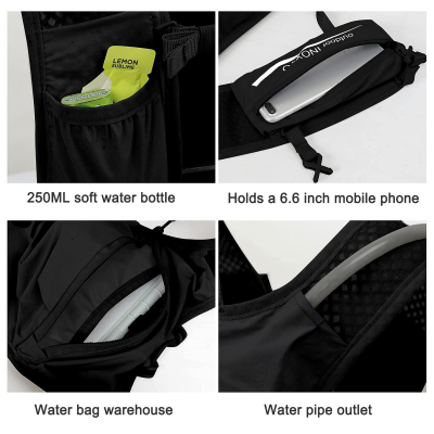 Ultra-Light Hydration Running Vest Backpack – 1.5L Water Capacity, Breathable Mesh Design for Cycling, Hiking & Marathon (Black) | Other Colors Available in Store - Image 4