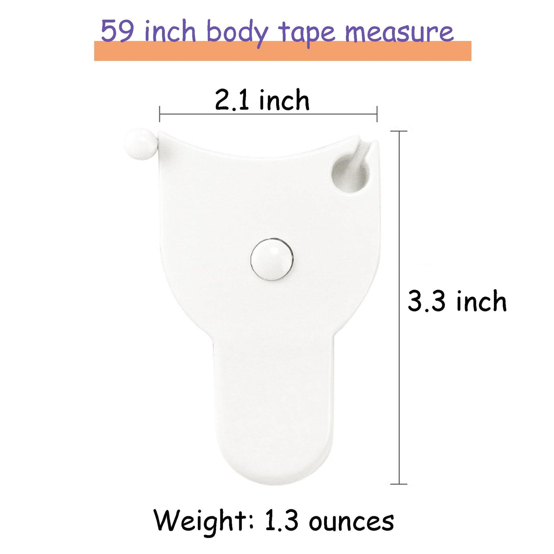 Soft Retractable Body Tape Measure for Fitness, Tailoring & Home Use – 60-Inch Dual-Scale Measuring Tape with Lock, 3-Pack of Identical Units (White) - Image 2