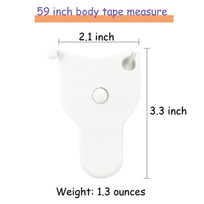 Soft Retractable Body Tape Measure for Fitness, Tailoring & Home Use – 60-Inch Dual-Scale Measuring Tape with Lock, 3-Pack of Identical Units (White) - Image 2