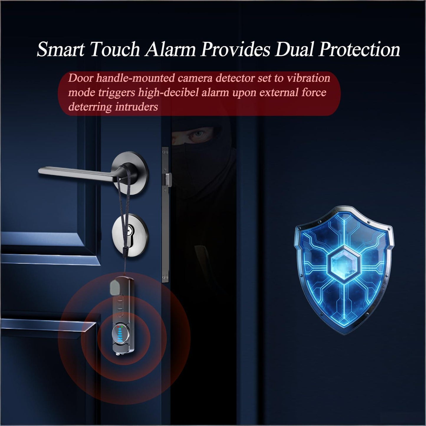 Multi-Function Hidden Camera Detector with GPS Tracker Finder – Portable Anti-Spy Device for Hotel, Car, Travel Privacy Protection, LED Scanner & Vibration Alarm (Black) - Image 4