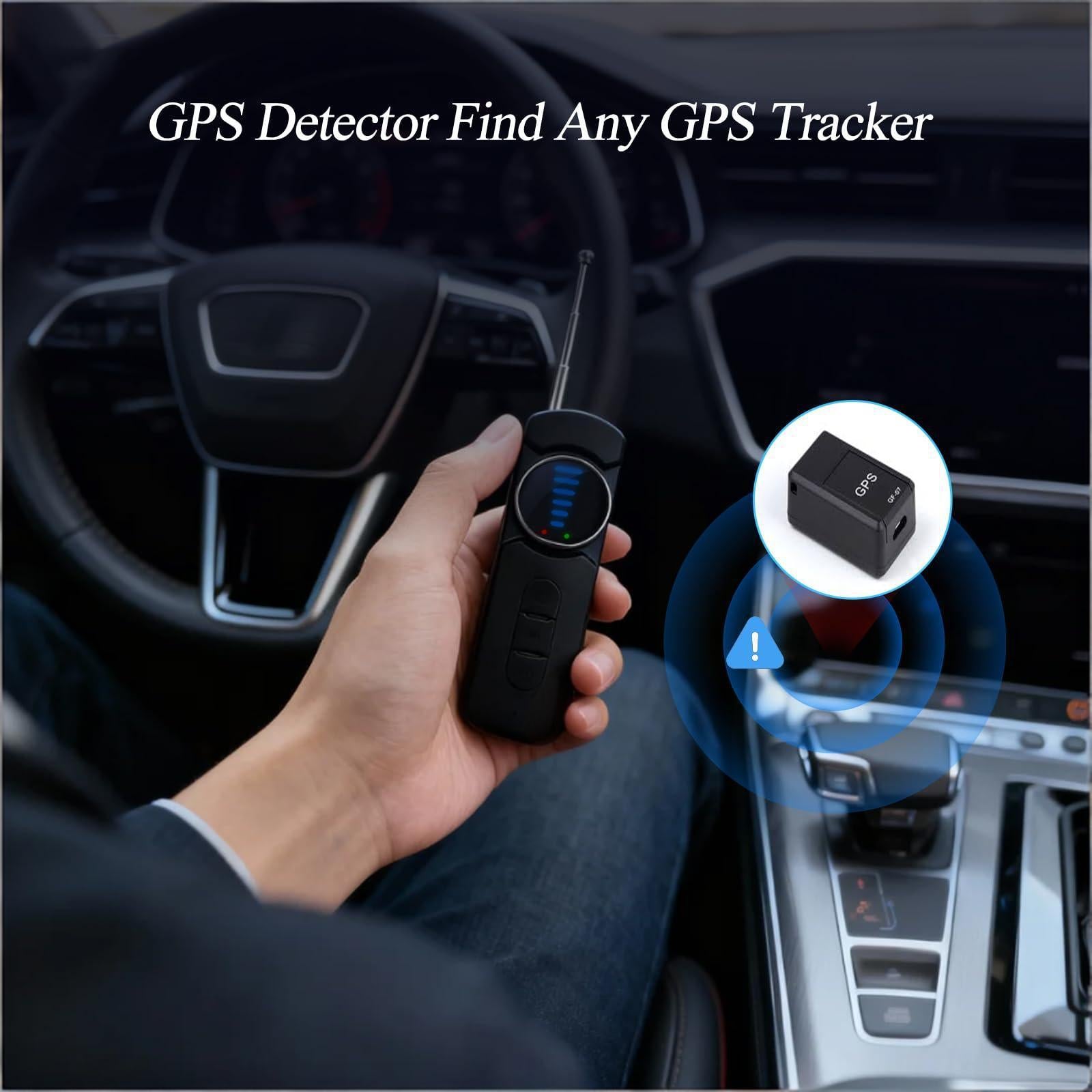 Multi-Function Hidden Camera Detector with GPS Tracker Finder – Portable Anti-Spy Device for Hotel, Car, Travel Privacy Protection, LED Scanner & Vibration Alarm (Black) - Image 6