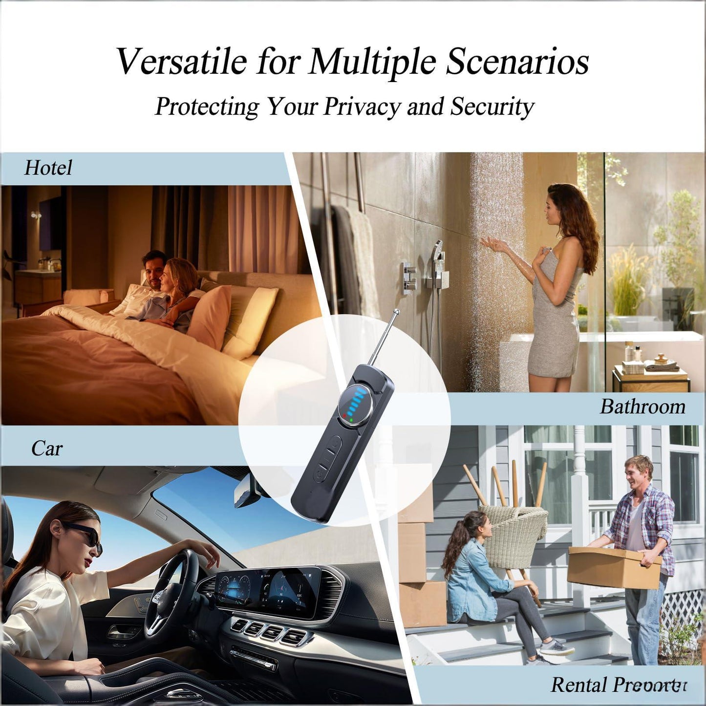 Multi-Function Hidden Camera Detector with GPS Tracker Finder – Portable Anti-Spy Device for Hotel, Car, Travel Privacy Protection, LED Scanner & Vibration Alarm (Black) - Image 7