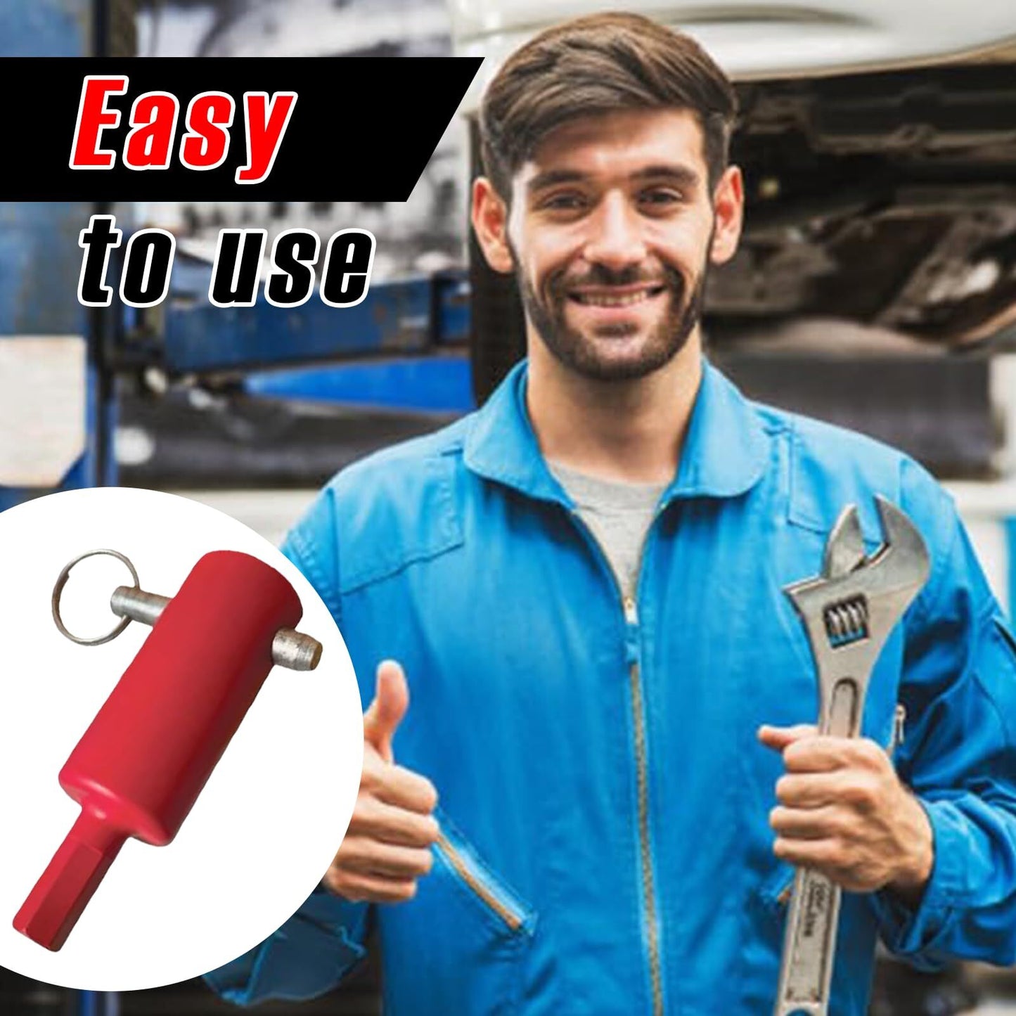 Stop Hand Cranking! Trailer Jack Drill Adapter - Effortless Electric Lift for Standard & Universal Trailer Jacks, Perfect for RV & Boat Trailers (Red) - Image 5