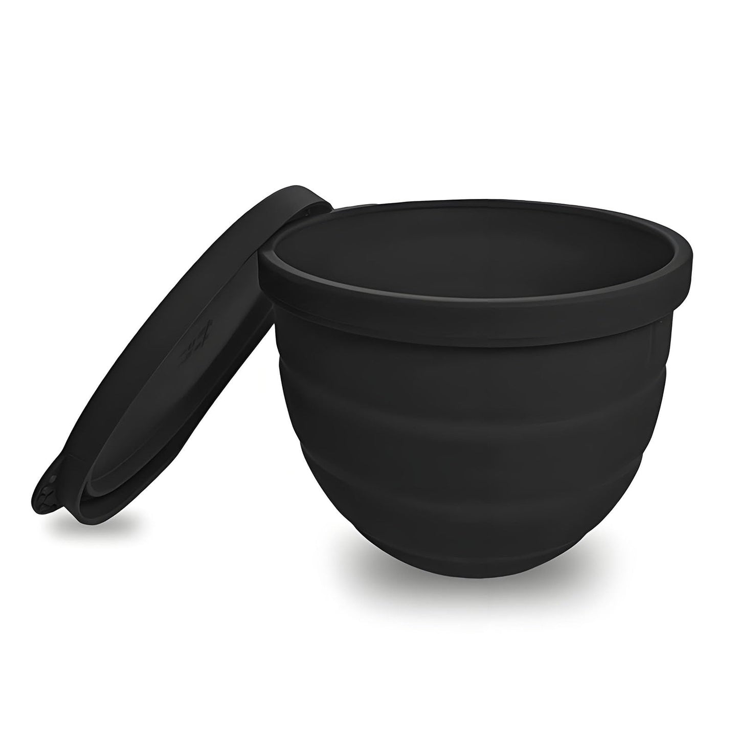 Silicone Bowl Liner for 4.5–5-Quart Stand Mixer – Food-Grade, Collapsible, Non-Stick Replacement Inner Bowl with Lid, Dishwasher Safe, Oven & Fridge Ready (Black)